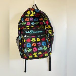 Walt Disney world parks Mickey Mouse backpack black rainbow sillhouete
